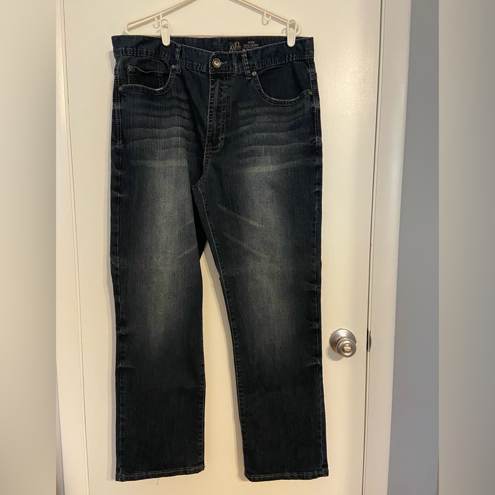 Dark blue denim jeans